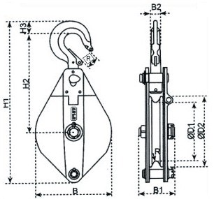 Pulley Block for electric machine(Single,Copper bush, open type)