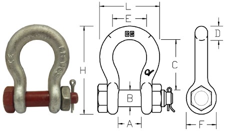 M4 H-G G-2130 Omega Shackle